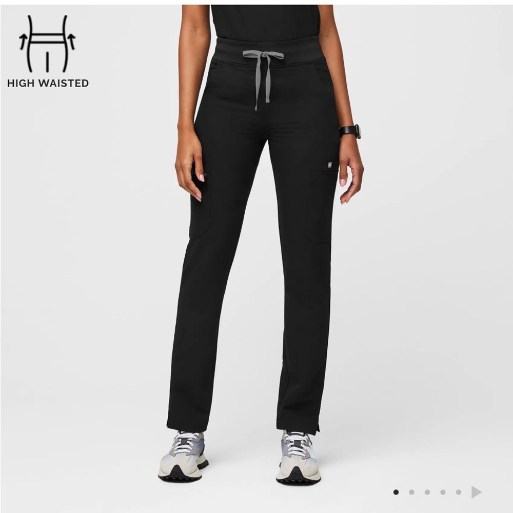 4 PAIRS of Figs Yola High Waisted Black Women's Pants